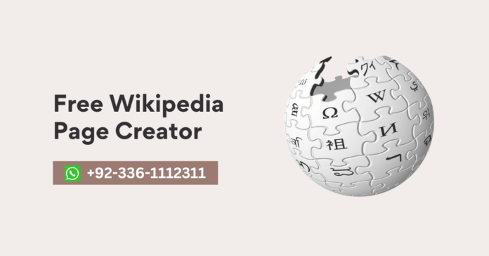 Free Wikipedia Page Creator Facebook